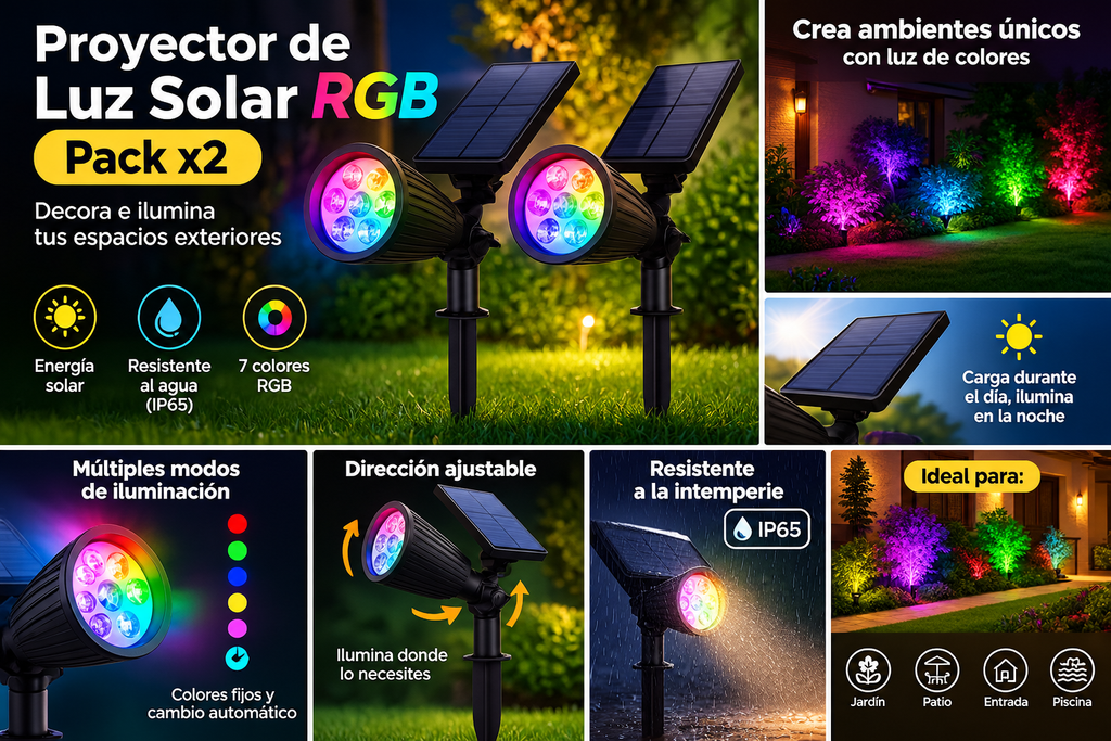 Proyector de luz solar RGB
