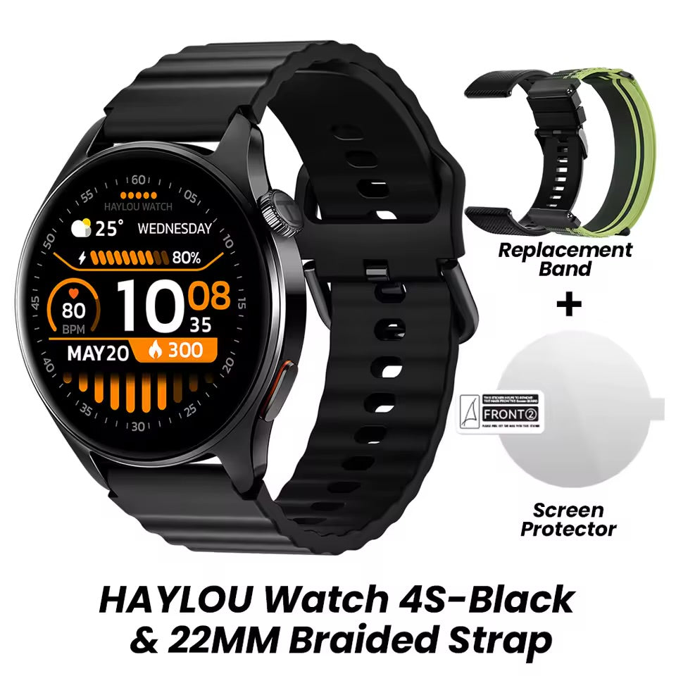 Smartwatch HAYLOU Watch 4S Bluetooth con Llamadas y Monitor de Salud