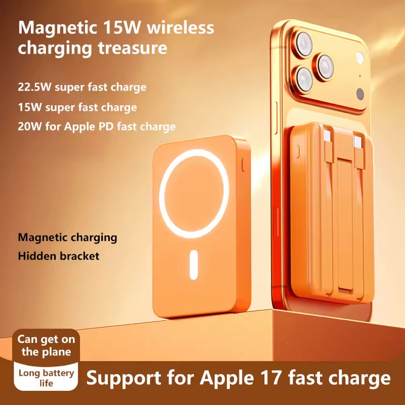 Power Bank Magnético 10.000 mAh PD 22.5W Carga Rápida Inalámbrica