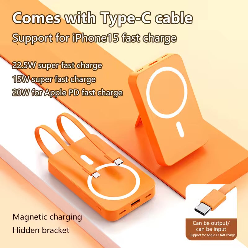 Power Bank Magnético 10.000 mAh PD 22.5W Carga Rápida Inalámbrica