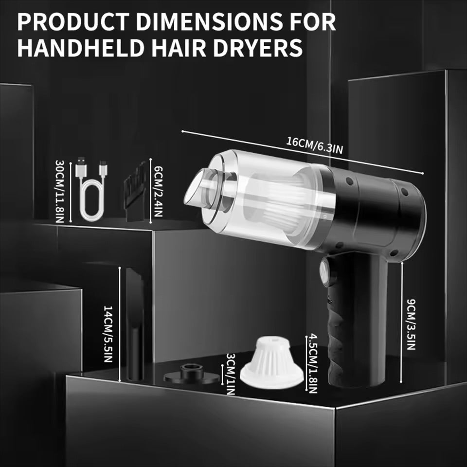 Aspiradora Portátil Inalámbrica para Carro y Hogar | Recargable USB
